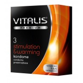 Презервативы VITALIS PREMIUM stimulation   warming с согревающим эффектом - 3 шт. - Vitalis - купить с доставкой в Грозном