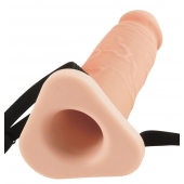 Телесный реалистичный фаллоимитатор с полостью Silicone Hollow Extension - 20 см. - Pipedream - купить с доставкой в Грозном