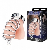 Серебристая клетка для члена Urethral Play Cage - BlueLine - купить с доставкой в Грозном