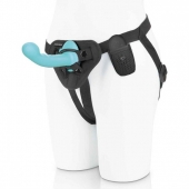 Голубая изогнутая насадка 6in Remote Control Ripple P-Spot G-Spot на черных трусиках - 16 см. - Pegasus - купить с доставкой в Грозном
