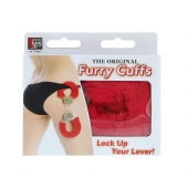 Металлические наручники с красной меховой опушкой METAL HANDCUFF WITH PLUSH RED - Dream Toys - купить с доставкой в Грозном