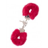 Металлические наручники с красной меховой опушкой METAL HANDCUFF WITH PLUSH RED - Dream Toys - купить с доставкой в Грозном