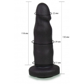 Черная реалистичная насадка-фаллоимитатор с головкой - 13 см. - LOVETOY (А-Полимер) - купить с доставкой в Грозном