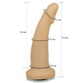Телесная гладкая насадка Harness - 14,7 см. - LOVETOY (А-Полимер) - купить с доставкой в Грозном