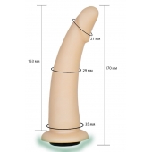 Телесная гладкая насадка-фаллоимитатор Harness - 17 см. - LOVETOY (А-Полимер) - купить с доставкой в Грозном