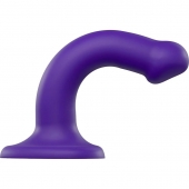 Фиолетовый фаллоимитатор-насадка Strap-On-Me Dildo Dual Density size S - 17 см. - Strap-on-me - купить с доставкой в Грозном