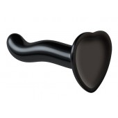 Черный фаллоимитатор-насадка Strap-On-Me P G spot Dildo size S - 16,4 см. - Strap-on-me - купить с доставкой в Грозном