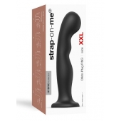 Черная насадка Strap-On-Me Dildo Plug P G size XXL - Strap-on-me - купить с доставкой в Грозном