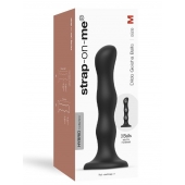 Черная насадка Strap-On-Me Dildo Geisha Balls size M - Strap-on-me - купить с доставкой в Грозном
