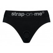 Черные трусики для насадок Heroine Lingerie Harness - size M - Strap-on-me - купить с доставкой в Грозном