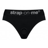 Черные трусики для насадок Heroine Lingerie Harness - size L - Strap-on-me - купить с доставкой в Грозном