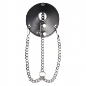 Утяжка для мошонки из искусственной кожи с цепочками PARACHUTE BALL STRETCHER - BlueLine - купить с доставкой в Грозном