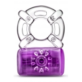 Фиолетовое эрекционное виброкольцо One Night Stand Vibrating C-Ring - Blush Novelties - в Грозном купить с доставкой