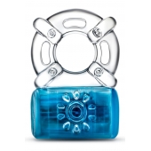 Синее эрекционное виброкольцо One Night Stand Vibrating C-Ring - Blush Novelties - в Грозном купить с доставкой