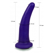 Фиолетовая гладкая изогнутая насадка-плаг - 13,3 см. - LOVETOY (А-Полимер) - купить с доставкой в Грозном