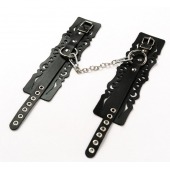 Узорчатые кожаные оковы с регулируемыми ремешками - Crazy Handmade - купить с доставкой в Грозном