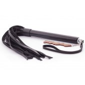 Черная кожаная плеть  Индиго  - 50 см. - Crazy Handmade - купить с доставкой в Грозном