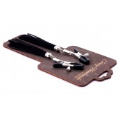 Зажимы на соски с черными замшевыми кисточками - Crazy Handmade - купить с доставкой в Грозном