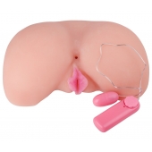 Вагина из кибер-кожи с выносным пультом управления вибрацией - LOVETOY (А-Полимер) - в Грозном купить с доставкой