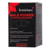 Капсулы для мужчин Erotichard male power с пантогематогеном - 20 капсул (0,370 гр.) - Erotic Hard - купить с доставкой в Грозном