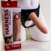 Страпон Харнесс из трусиков и насадки-фаллоса - 17,5 см. - LOVETOY (А-Полимер) - купить с доставкой в Грозном