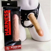 Телесная насадка-фаллос на трусиках с плугом - 16,5 см. - LOVETOY (А-Полимер) - купить с доставкой в Грозном