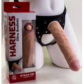 Насадка-фаллос в комплекте с трусиками Harness - 21,6 см. - LOVETOY (А-Полимер) - купить с доставкой в Грозном