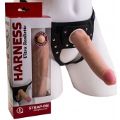 Реалистичный страпон Harness из трусиков и насадки-фаллоса - 18,5 см. - LOVETOY (А-Полимер) - купить с доставкой в Грозном