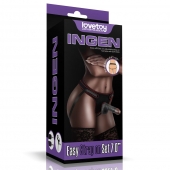 Женский темнокожий страпон Easy Strapon Set 7 Inch - 18 см. - Lovetoy - купить с доставкой в Грозном