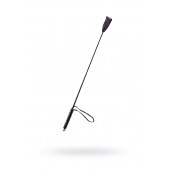 Чёрный стек с кожаной ручкой - 58 см. - Sitabella - купить с доставкой в Грозном