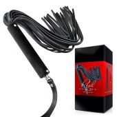 Черная кожаная плеть-флоггер - 84 см. - Notabu - купить с доставкой в Грозном