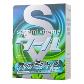 Презервативы Sagami Xtreme Mint с ароматом мяты - 3 шт. - Sagami - купить с доставкой в Грозном