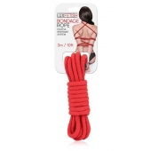 Красная хлопковая веревка для связывания - 3 м. - Lux Fetish - купить с доставкой в Грозном