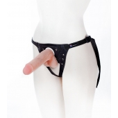 Страпон с поясом Harness - 19 см. - LOVETOY (А-Полимер) - купить с доставкой в Грозном