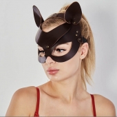 Коричневая кожаная маска  Кошечка - Sitabella - купить с доставкой в Грозном
