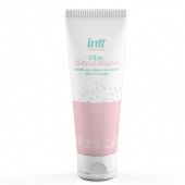Лубрикант на водной основе Vibe Sensation с клубничным вкусом и легким вибрирующим эффектом - 50 гр. - INTT - купить с доставкой в Грозном
