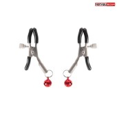 Серебристые зажимы на соски с шариками - Notabu - купить с доставкой в Грозном