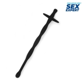 Черный силиконовый уретральный стимулятор - 15 см. - Sex Expert - купить с доставкой в Грозном