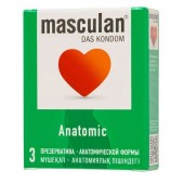 Презервативы анатомической формы Masculan Anatomic - 3 шт. - Masculan - купить с доставкой в Грозном