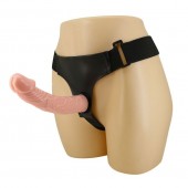 Гладкий фаллоимитатор с крупной головкой на ремешках - 19,7 см. - Baile - купить с доставкой в Грозном