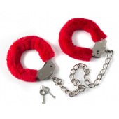 Красные меховые оковы на ноги BONDAGE - Lola Games - купить с доставкой в Грозном