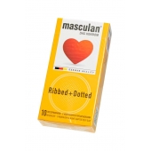Презервативы с колечками и пупырышками Masculan Ribbed+Dotted - 10 шт. - Masculan - купить с доставкой в Грозном