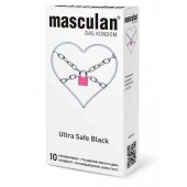 Ультрапрочные презервативы Masculan Ultra Safe Black - 10 шт. - Masculan - купить с доставкой в Грозном