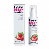Съедобное согревающее массажное масло Love Me Tender Strawberry с ароматом клубники - 100 мл. - Love to Love - купить с доставкой в Грозном