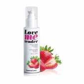Съедобное согревающее массажное масло Love Me Tender Strawberry с ароматом клубники - 100 мл. - Love to Love - купить с доставкой в Грозном
