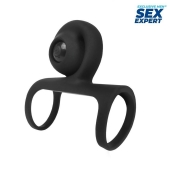 Черная вибронасадка на пенис Sex Expert - Sex Expert - в Грозном купить с доставкой