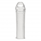 Текстурированная насадка на пенис Clear Textured Penis Enhancing Sleeve Extension - 16,5 см. - BlueLine - в Грозном купить с доставкой