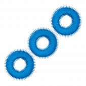 Комплект из трех голубых колец для эрекции 3-Pack Ultra-Stim Stretch Cock Rings - BlueLine - в Грозном купить с доставкой