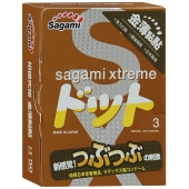 Презервативы Sagami Xtreme FEEL UP с точечной текстурой и линиями прилегания - 3 шт. - Sagami - купить с доставкой в Грозном