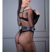 Черный кожаный пояс Sex Game - БДСМ Арсенал - купить с доставкой в Грозном